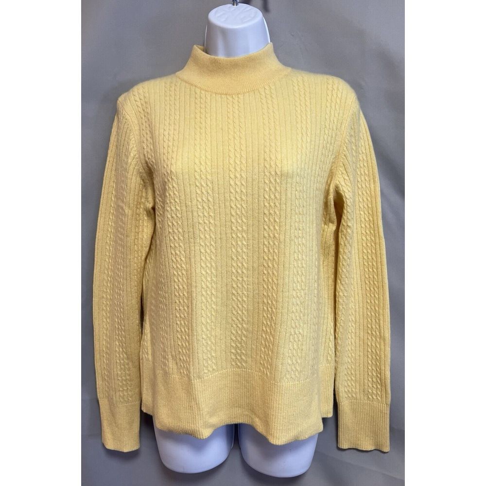 Women's Investments Pure Fine Cashmere Sweater Yellow Size Medium